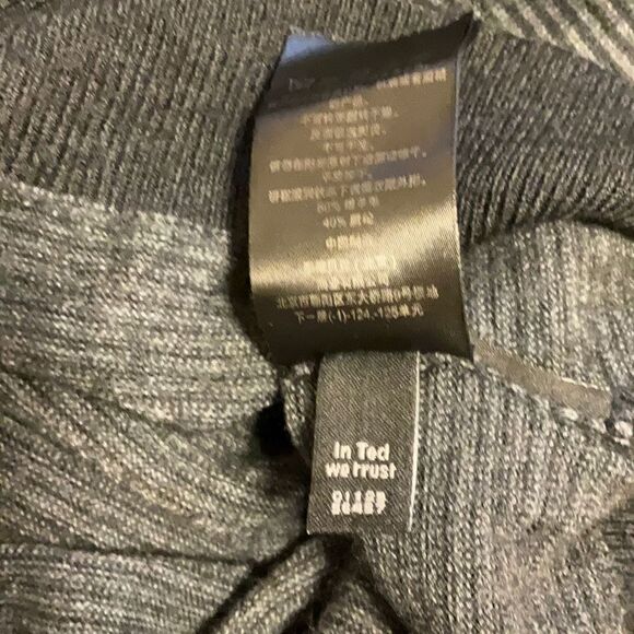 Ted Baker Men’s Crewneck Wool Blend Sweater, Striped Bodice, Solid Arms, Size S - Picture 7 of 11